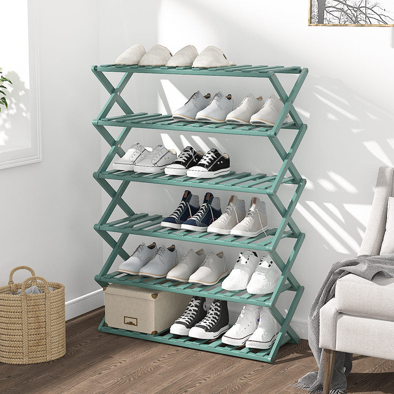 Bamboo Flower Stand 4-Layer Foldable Plant Rack