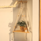 Macrame Hanging Shelves Boho Bedroom Plant Holder & Home Decor