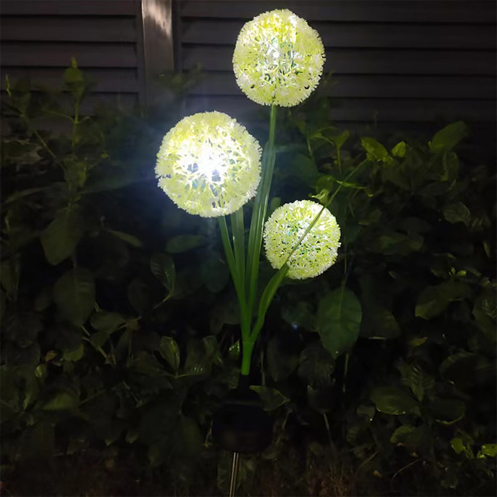 Outdoor Solar Dandelion Lantern 3 LED Garden Pathway