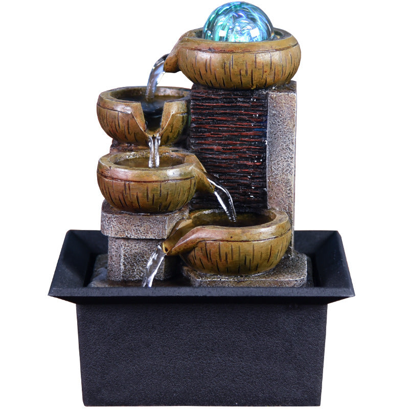 European Indoor Water Fountain Running Water Tabletop Decor