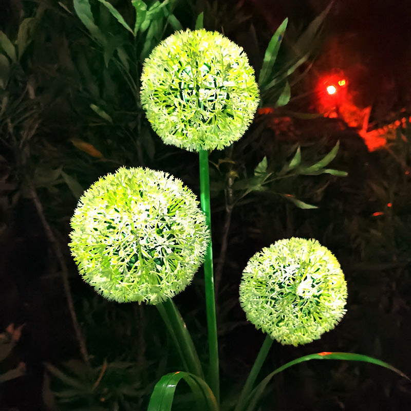 Outdoor Solar Dandelion Lantern 3 LED Garden Pathway