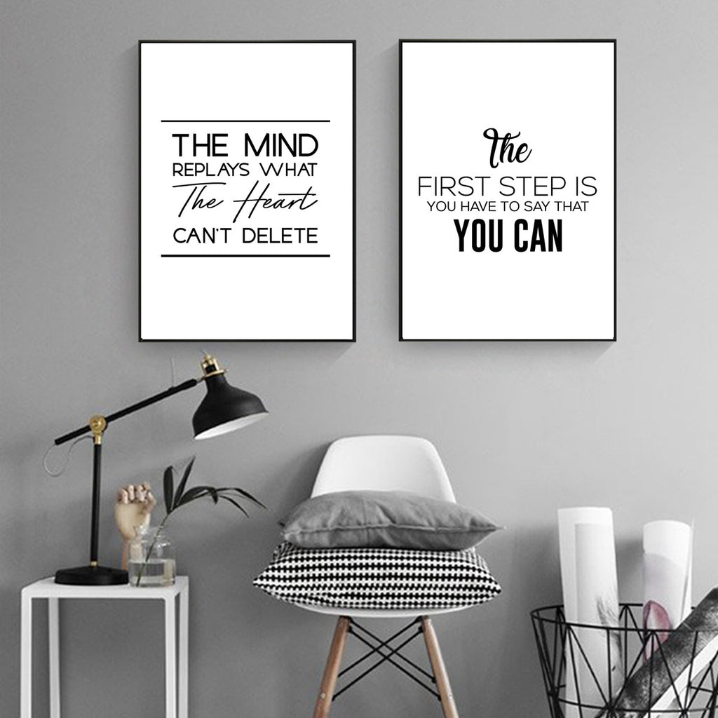 Minimalist Wall Motivational Quote Canvas for Home Decor