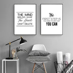 Minimalist Wall Motivational Quote Canvas for Home Decor