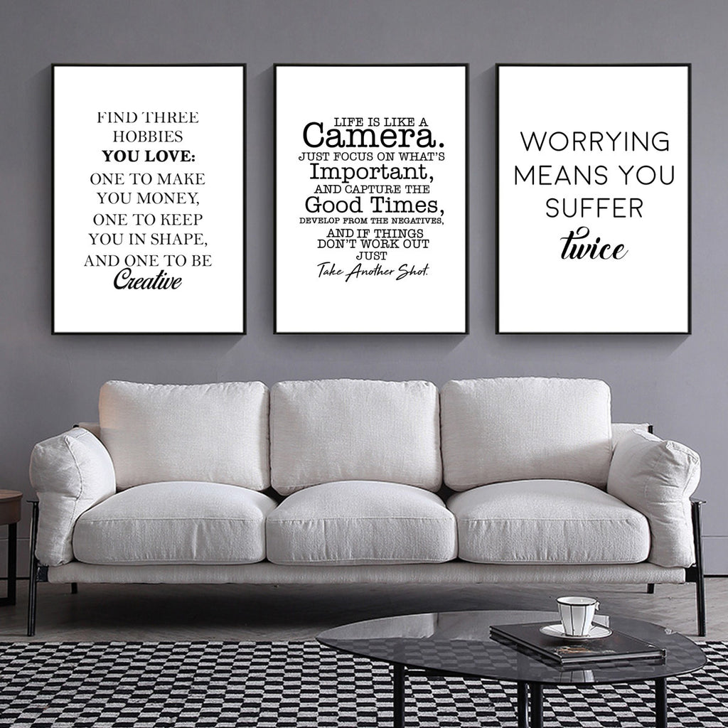 Minimalist Wall Motivational Quote Canvas for Home Decor