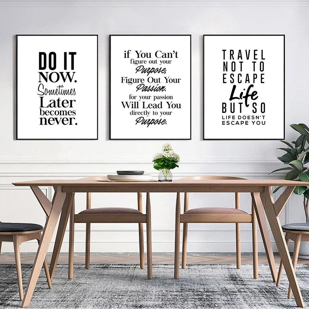 Minimalist Wall Motivational Quote Canvas for Home Decor
