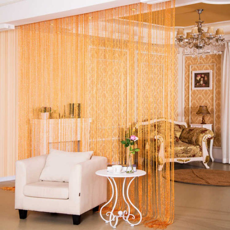 Silver Thread Door Curtain Hanging Partition & Window Screen Decor