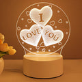 3D Acrylic USB LED Night Lamp for Home Gifts