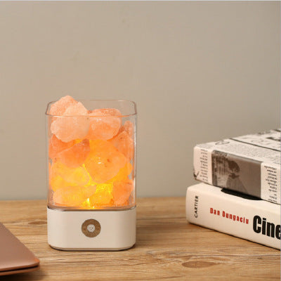 USB Himalayan Salt Lamp Crystal LED Night Light for Home Decor