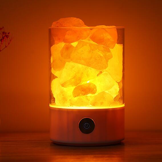 USB Himalayan Salt Lamp Crystal LED Night Light for Home Decor