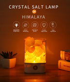 USB Himalayan Salt Lamp Crystal LED Night Light for Home Decor