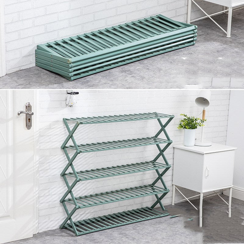 Bamboo Flower Stand 4-Layer Foldable Plant Rack