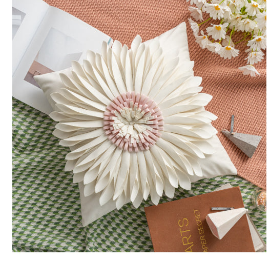 Fashion Modern White Velvet Throw Pillow