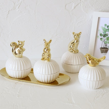 Animal Figurine Jewelry Box for Home Decor Gift