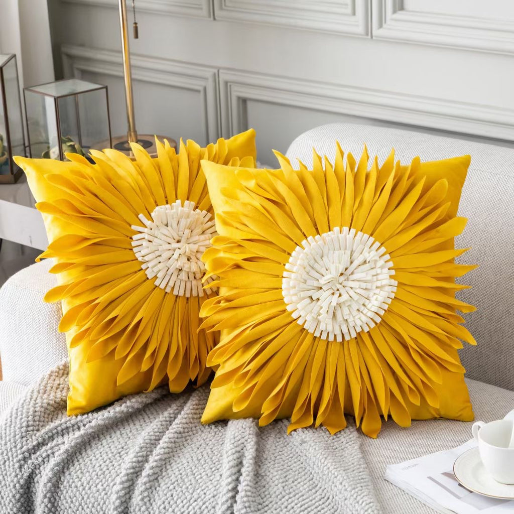 Fashion Modern White Velvet Throw Pillow