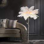 Feather Bedside Lamp Copper Floor Lamp for Home Decor
