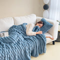 Soft Bubble Velvet Rabbit Fur Blanket