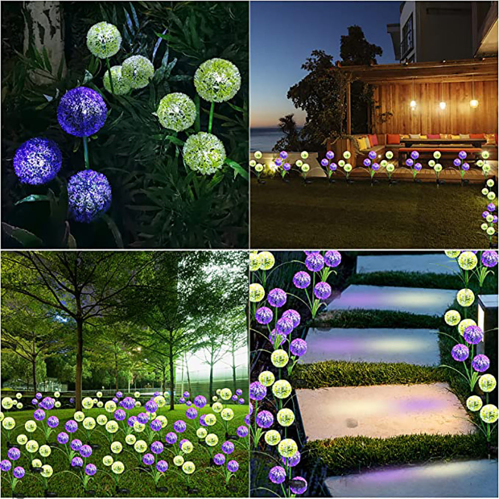 Outdoor Solar Dandelion Lantern 3 LED Garden Pathway