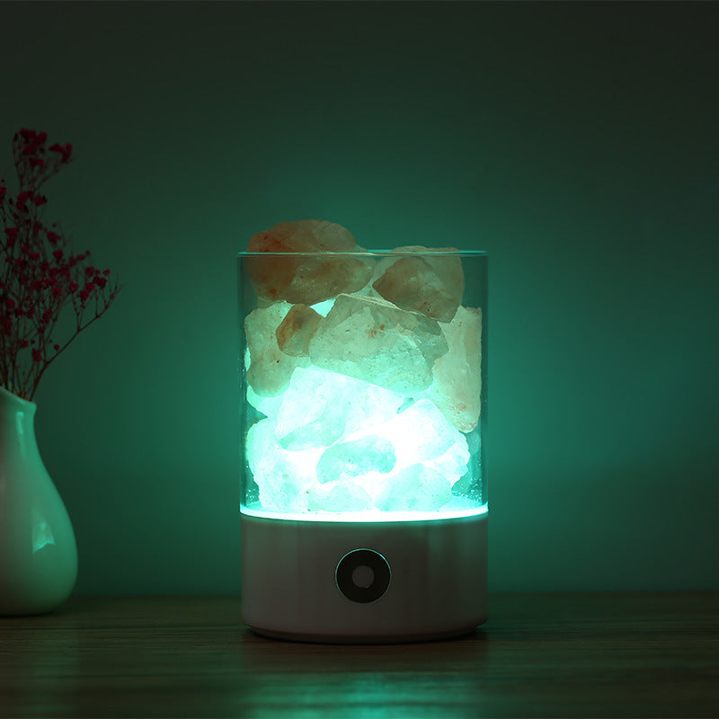 USB Himalayan Salt Lamp Crystal LED Night Light for Home Decor