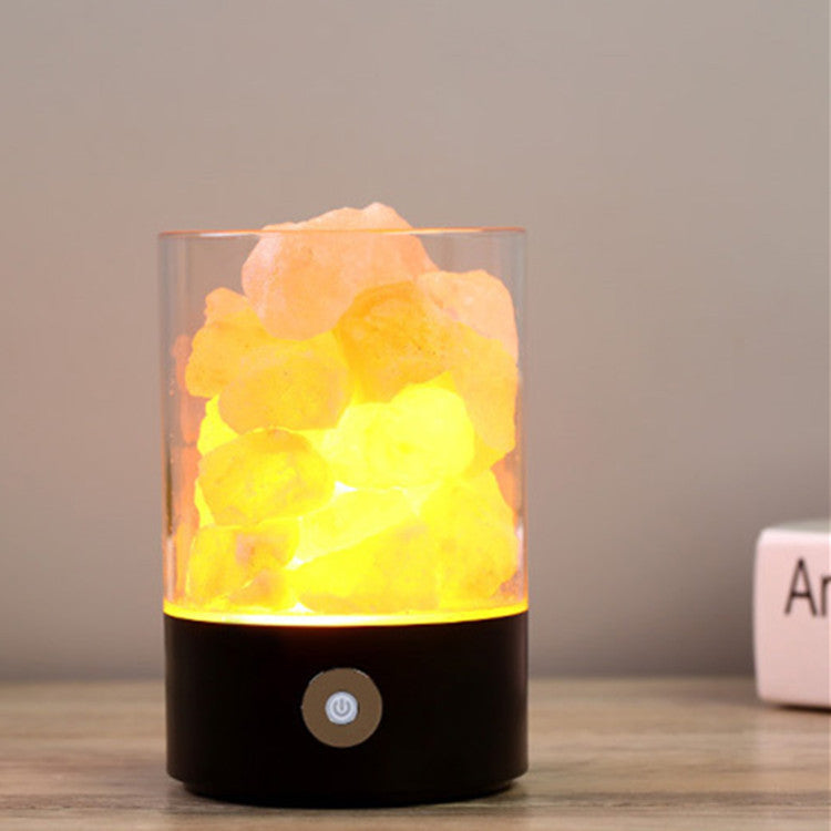 USB Himalayan Salt Lamp Crystal LED Night Light for Home Decor