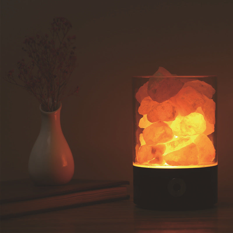 USB Himalayan Salt Lamp Crystal LED Night Light for Home Decor