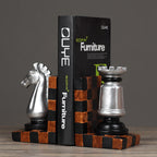 European-Style Resin Chess Bookends