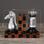 European-Style Resin Chess Bookends