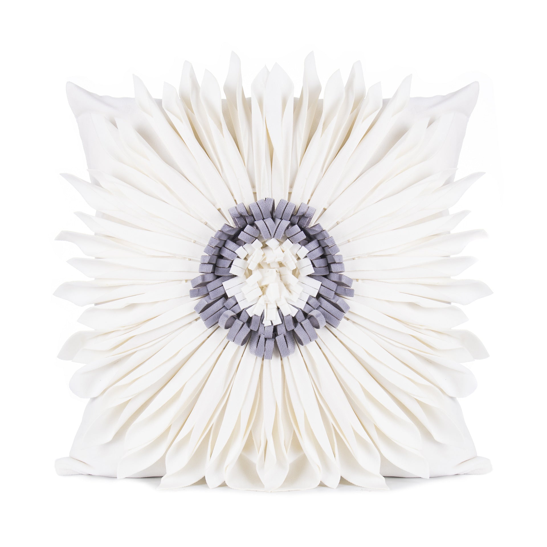 Fashion Modern White Velvet Throw Pillow
