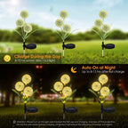 Outdoor Solar Dandelion Lantern 3 LED Garden Pathway