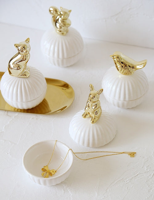 Animal Figurine Jewelry Box for Home Decor Gift