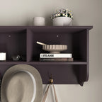 Espresso Wooden Wall-Mounted Coat Rack