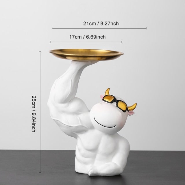 Creative Arm Muscle Cattle Tray Coffee Table Decor