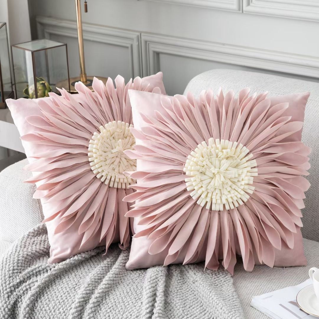 Fashion Modern White Velvet Throw Pillow