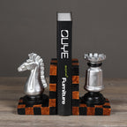 European-Style Resin Chess Bookends