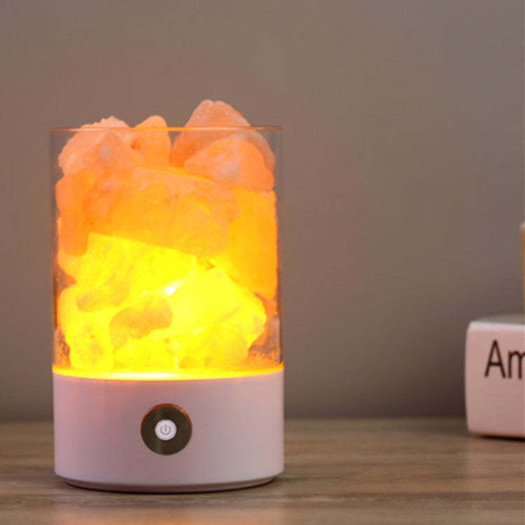 USB Himalayan Salt Lamp Crystal LED Night Light for Home Decor