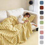 Soft Bubble Velvet Rabbit Fur Blanket