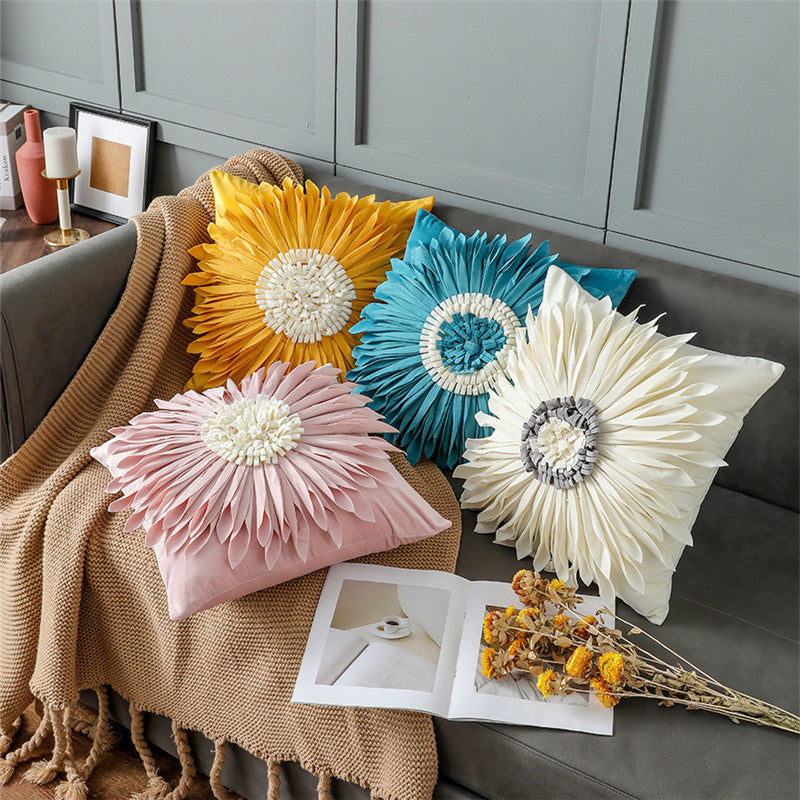 Fashion Modern White Velvet Throw Pillow